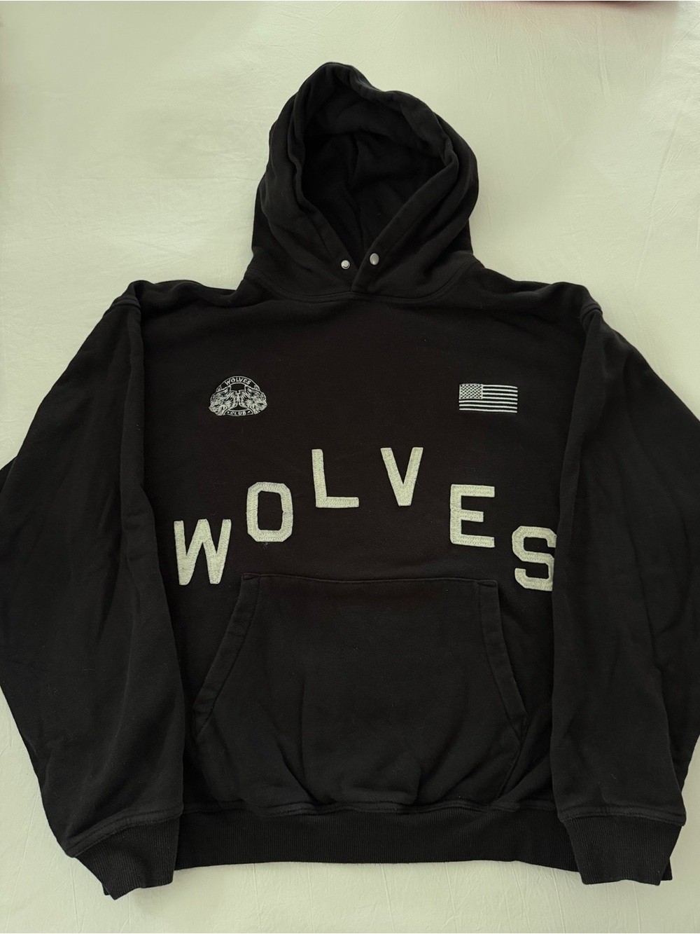 Black Darc Sport WOLVES Graphic Pullover Hoodie PYRAMID "PIERCE" HOODIE IN BLACK